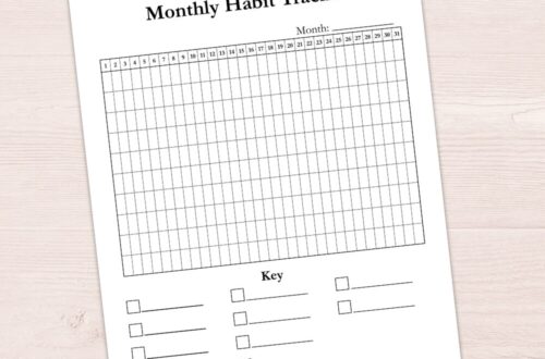 habit tracker printable