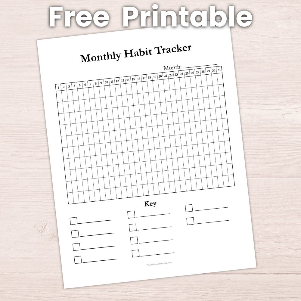 habit tracker printable